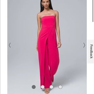 Hot pink White House Black Market Jumpsuit